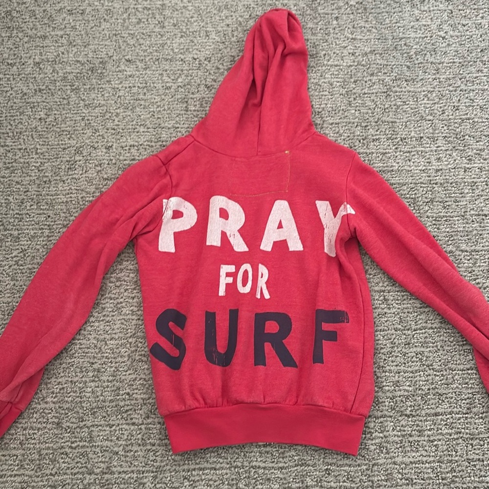 Aviator Nation Kids Pray For Surf Red Sweatshirt